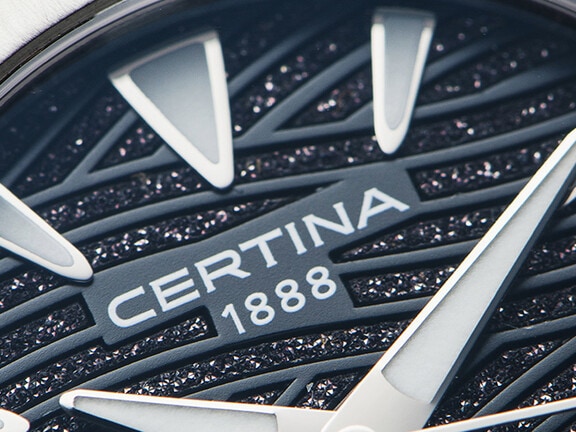 Certina dial with wave effect