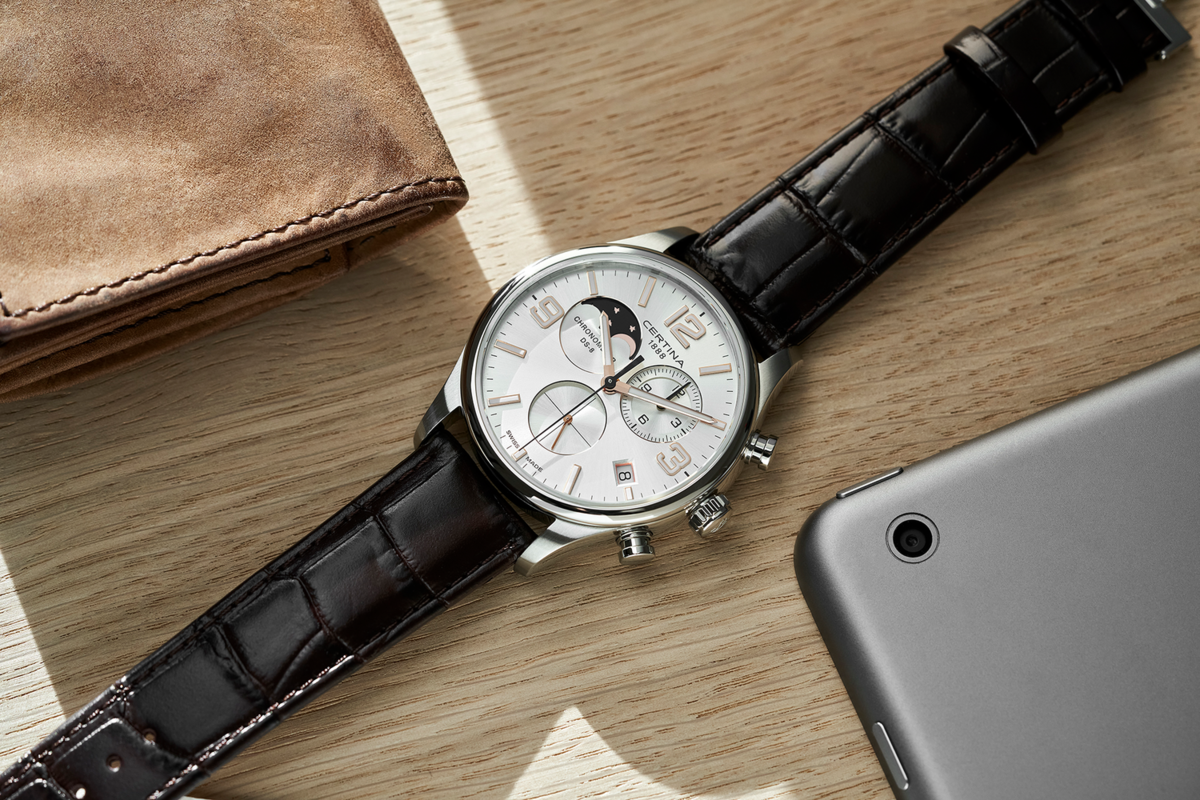 Men Quartz DS-8 Chronograph Moon Phase watch by Certina