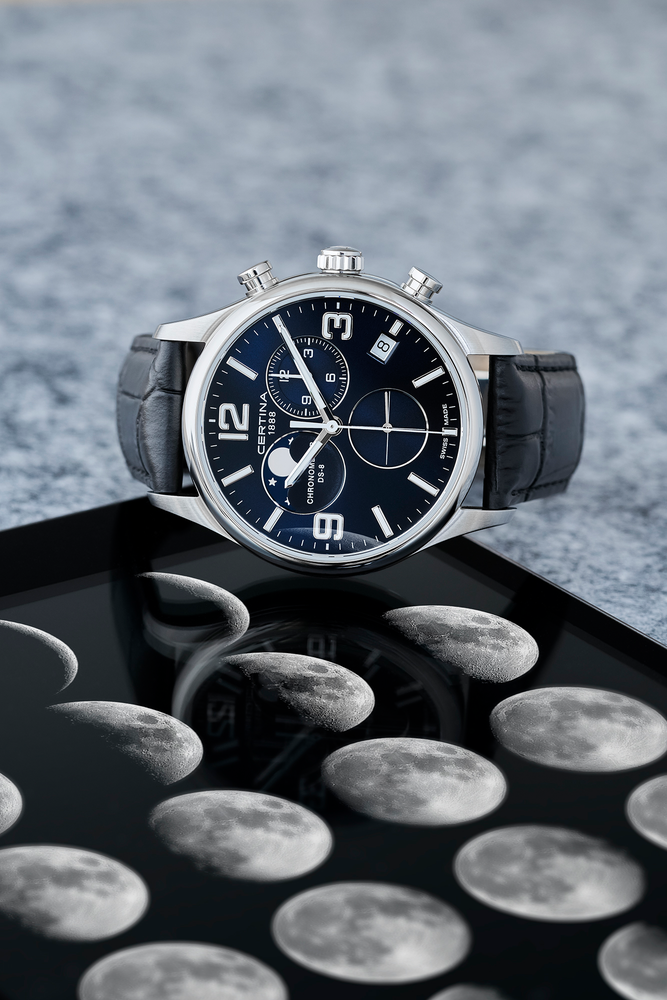 Men Quartz DS-8 Chronograph Moon Phase watch by Certina