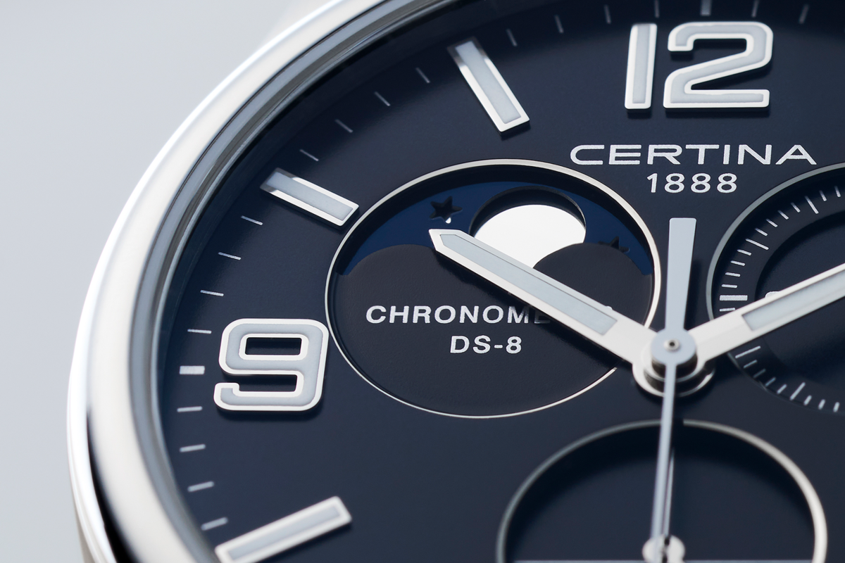 Men Quartz DS-8 Chronograph Moon Phase watch by Certina