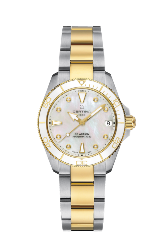 DS Action 34.5mm Automatic Mother of pearl PVD coating 316L stainless steel 34.5mm - #0