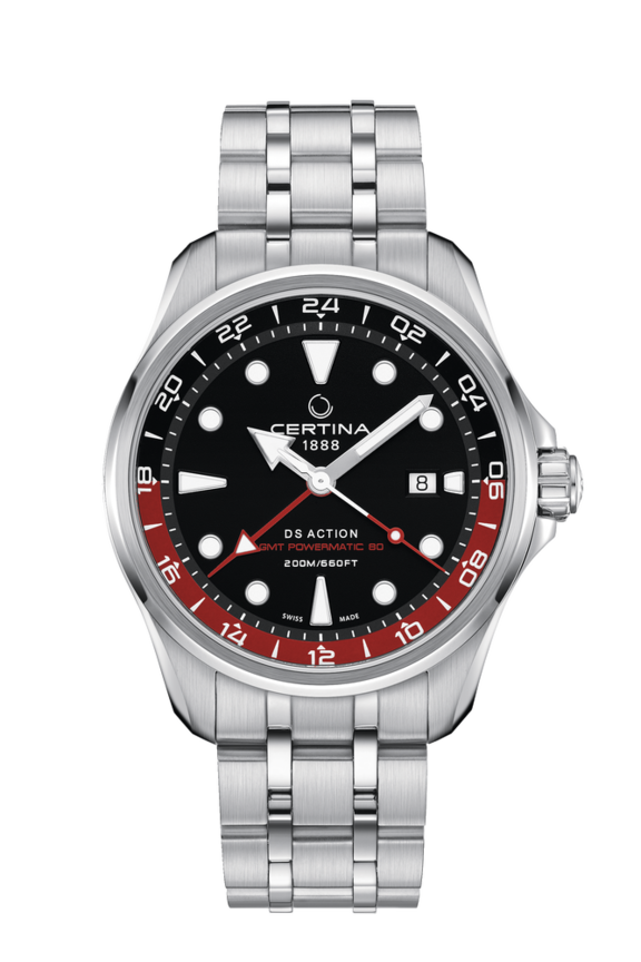 DS Action GMT Powermatic 80 Automatic Black 316L stainless steel 43.1mm - #0