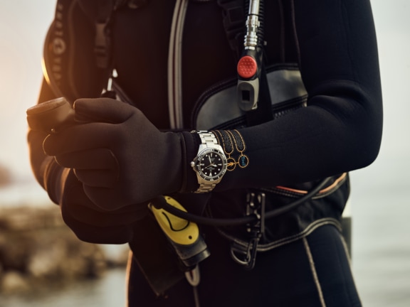 DS Action Diver Automatic Black 316L stainless steel 43.00mm